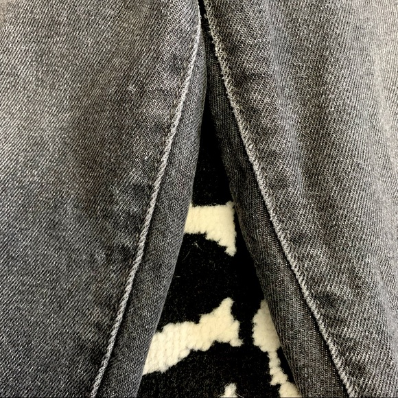 Levi’s 721 High Rise Skinny Distressed Split Knee Black Washed Jeans Size 27 - Picture 13 of 15